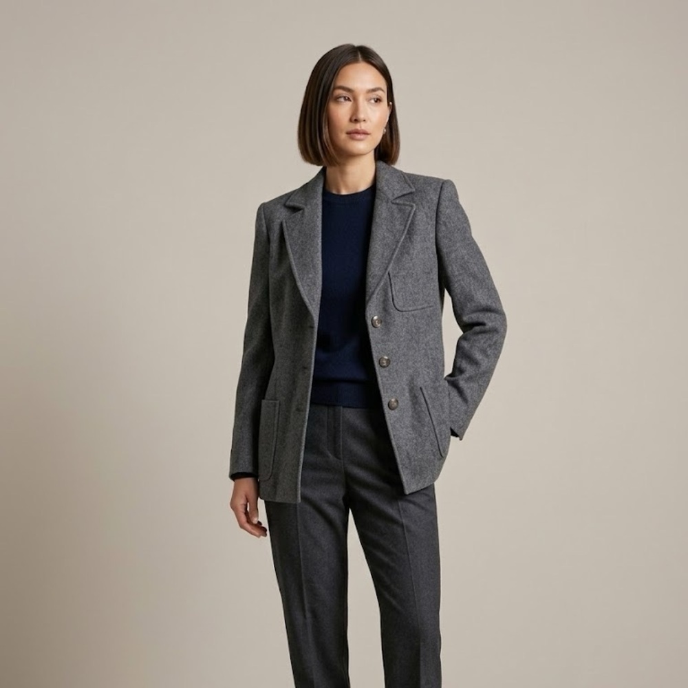 Jaeger London Vintage 100% Wool Blazer | Size 10